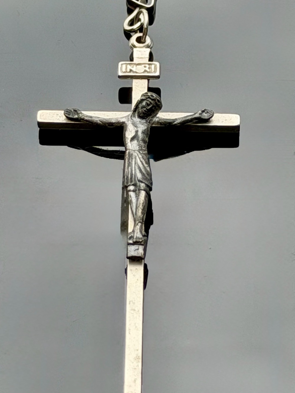 Vintage Italy Crucifix Pendant Large INRI Cross